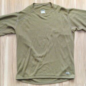 XGO Flame Retardant Heavyweight Long Sleeve Tan Crew Shirt FR Phase 4 Size Large